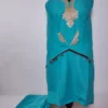 Kashmiri Oceanic Green Botte Tilla Work Co-ord Set in Summer Cool Cotton from Kashmir