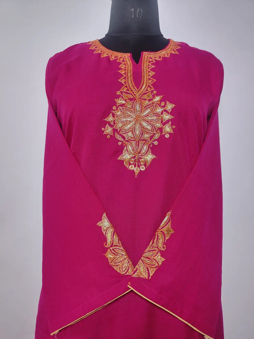 Magenta Kashmiri Botte Tilla Co-ord Set in Summer Cool Cotton Farzana - Image 2