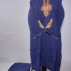 Dark Blue Kashmiri Botte Tilla Embroidery Co-ord Set in Summer Cool Cotton