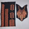 Naqsh Black Kashmiri Patch Set with Tilla Embroidery - Pockets, Sleeves and Lace