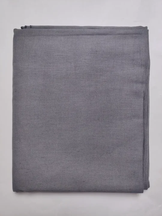 Fanan Unstitched Fabric in Charcoal Grey for Men in Pure Linen Cotton