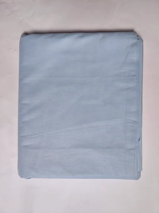 Afsana Sky Blue Mens Unstitched Fabric in Check Pure Linen Cotton