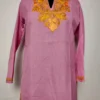 Light Purple Short Kashmiri Skoon Summer Cool Cotton Kurti with Aari Embroidery