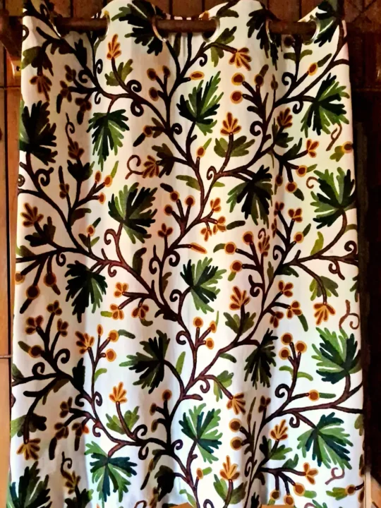 Small Kashmiri Crewel Curtain for Windows