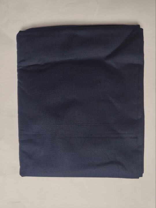 Midnight Blue Unstitched Fabric for Men in Pure Linen Cotton