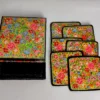 Kashmiri Square Coaster Box with Mahakari Paper Machie Work Dilnasheen