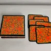 Zarnigar Kashmiri Square Coaster Box with Paper Machie Work