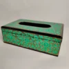 Naqshdaar Kashmiri Black Paper Machie Floral Tissue Box
