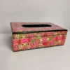Kashmiri Gulkar Tissue Box with Floral Paper Machie Work