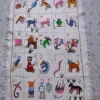 Kids Kashmiri Handcrafted Wool Namda Rug with Aari Embroidery ABC Nursery Detailing (6x4 ft)