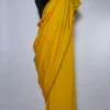 Mustard Kashmiri Saree in Crepe with Hand Sozni Embroidery