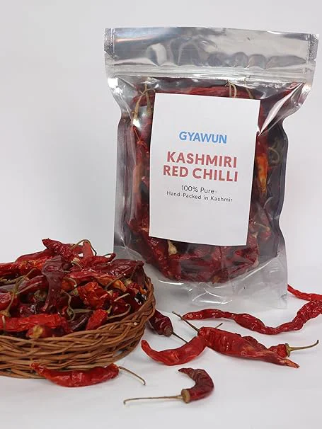 Pure Kashmiri Red Chilli – Whole & Stemless