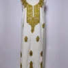 Kashmiri 2pc Suit in White Cotton with Aari Embroidery Sabeel