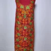Nigah 2pc Kashmiri Suit in Maroon Crush Cotton with Chinari Aari Embroidery