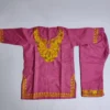 Magenta Kashmiri Kurta Set for Girls Inayah in Cotton with Aari Embroidery (12-18 months)