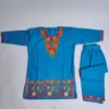 Kashmiri Blue Kurta Set for Girls Cotton with Aari Embroidery