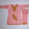 Pink Kashmiri Kurta Set for Kids in Cotton with Aari Work