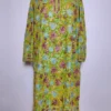Kashmiri Long Kurti in Green Georgette Feroza with Chinari Aari Embroidery