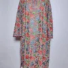 Nunchai Pink Kashmiri Long Kurti in Georgette with Chinari Aari Embroidery
