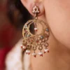 Kashmiri Vintage Earrings in Golden Colour