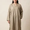 Pure Pashmina Plain Pheran in Beige