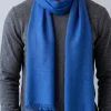 Muffler in Blue Pure Wool for both Men and Women