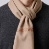 Beige Kashmiri 64 Count Muffler with Hand Aari Embroidery