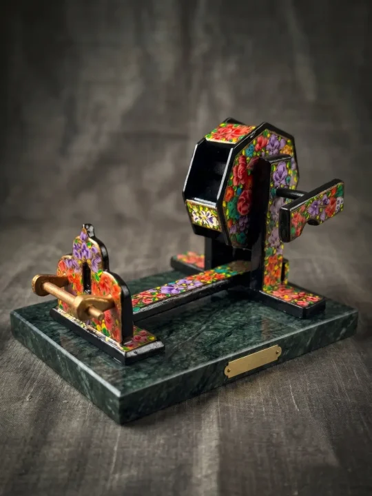 Paper Machie Charkha from Kashmir Mehkaab
