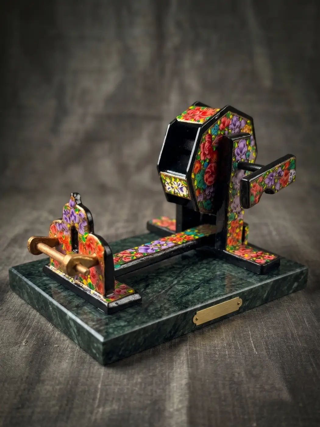 Paper Machie Charkha from Kashmir Mehkaab