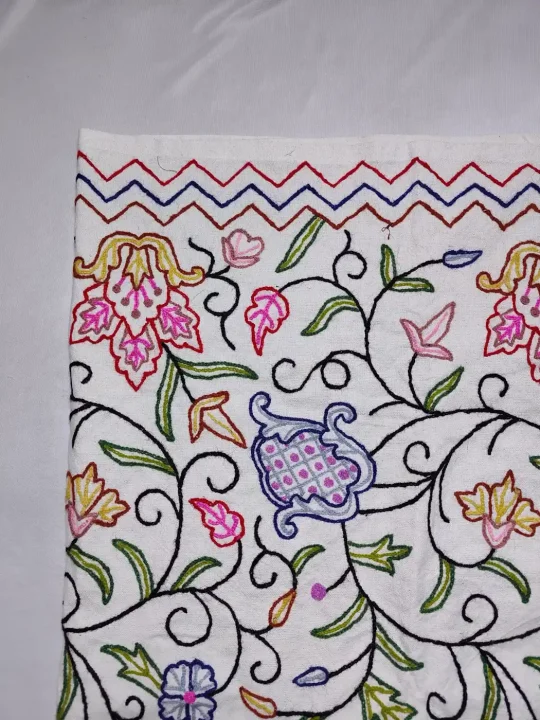 Rangrez Kashmiri Bed and Pillow Cover with Crewe Handwork