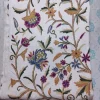 Handmade Nafees Kashmiri Crewel Fabric in Wool Embroidery on Cotton