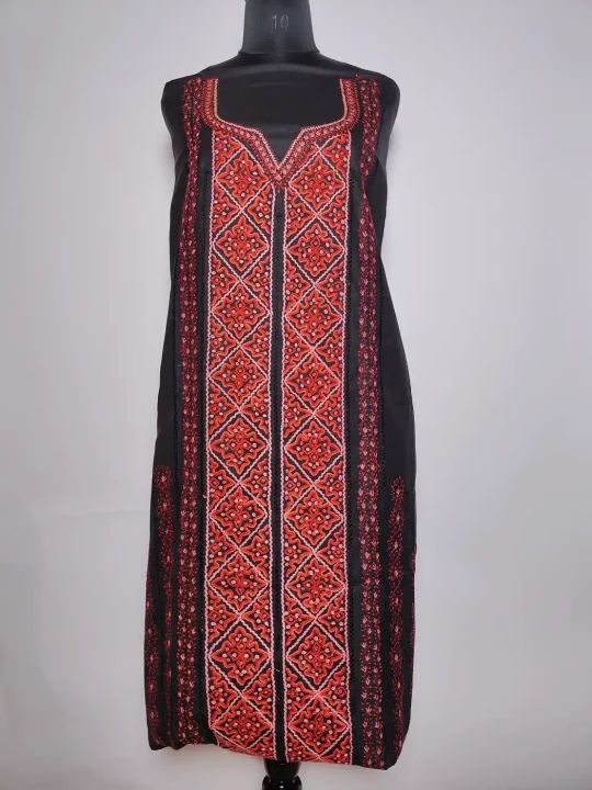 Premium Black Sozni Handwork Cotton Suit