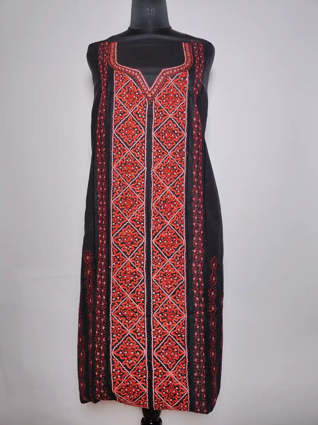 Premium Black Sozni Handwork Cotton Suit