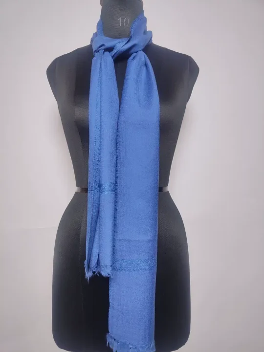 Muffler in Blue Pure Wool for both Men and Women from Kashmir