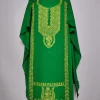 Kashmiri 2pc Suit in Dark Green Crush Cotton with Aari Embroidery