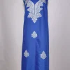 Kashmiri Blue Summer Cool Cotton 2pc Suit with Mehrab Aari Embroidery