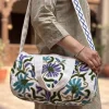 Floral White Kashmiri Duffel Bag | Travel and Gym Bag | Small