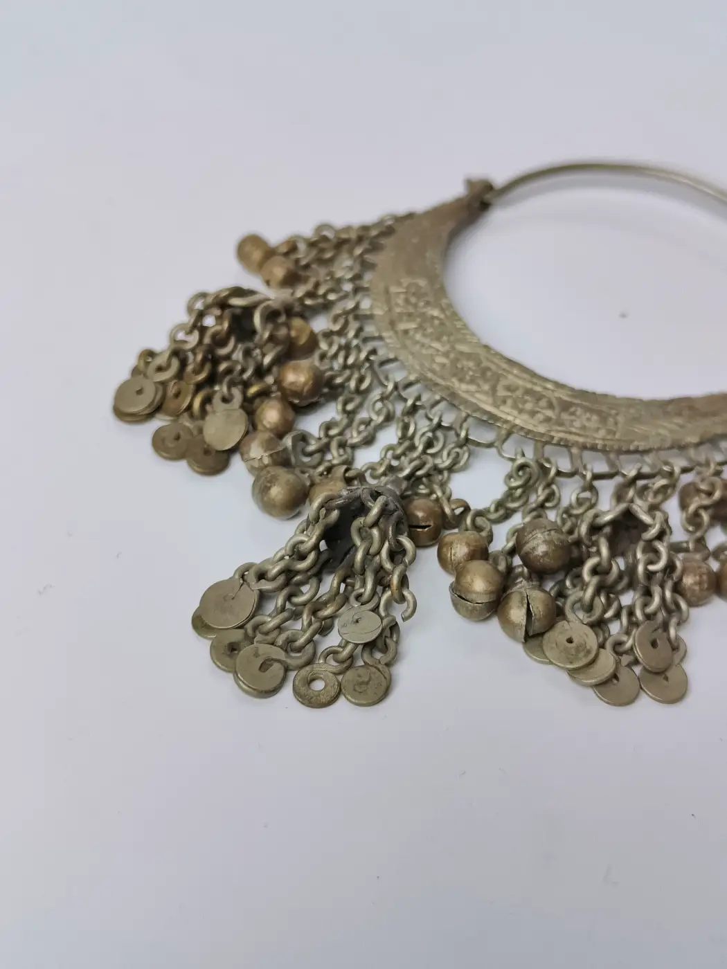 Kashmiri Vintage Silver Earrings - Traditional Craft