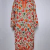 Kashmiri Long Kurti in White Georgette with Chinari Aari Embroidery