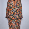 Midnight Blue Kashmiri Long Kurti in Georgette with Zarbaft Chinari Aari Embroidery