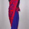 Blue Kashmiri Chinar Saree in Faux Georgette with Aari Embroidery