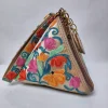 Gulposh Triangle Kashmiri Potli Bag in Beige with Aari Embroidery