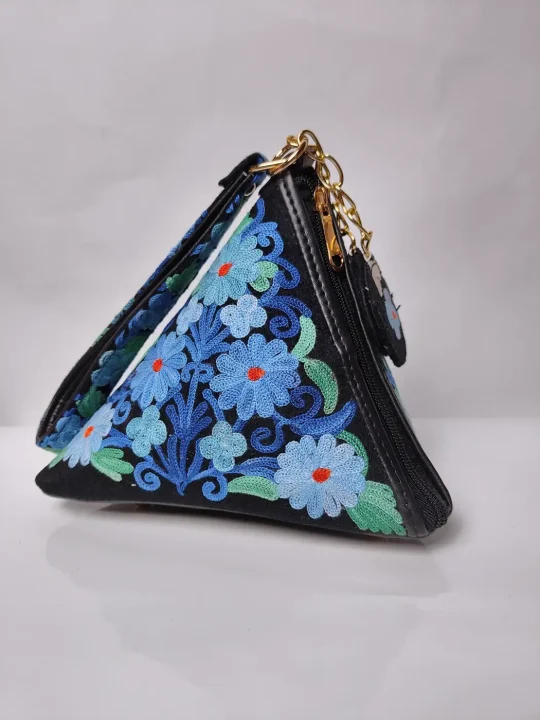 Nooristan Kashmiri Potli Bag inBlack with Aari Embroidery