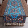 Kashmiri Table Runner in Blue Naaz with Elegant Hand Embroidery (10×2.5 ft)