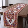 White Table Runner from Kashmir in with Elegant Hand Embroidery (8×2.5 ft)