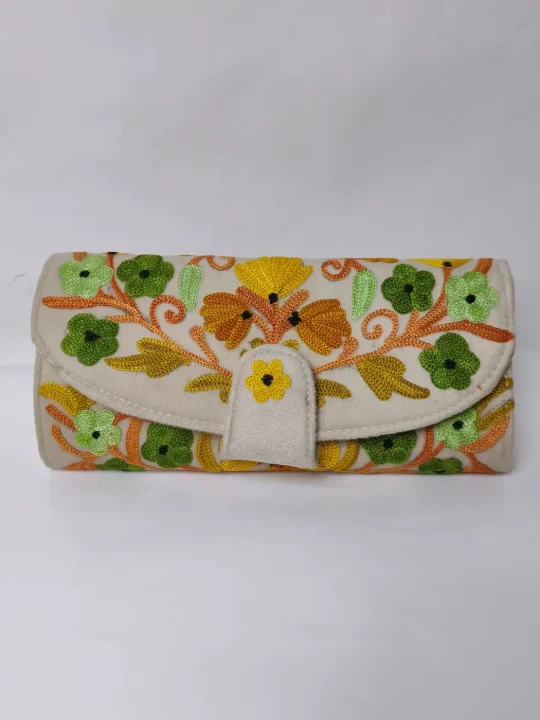 Kashmiri Wallet with Aari Embroidery Gulistan