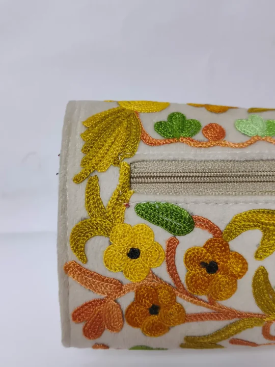 Kashmiri Wallet with Aari Embroidery Gulistan