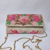 Kashmiri Sling Wallet in Beige with Aari Embroidery