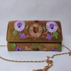 Green Kashmiri Sling Wallet with Aari Embroidery