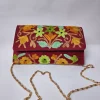 Shadab Maroon Kashmiri Sling Wallet with Aari Embroidery